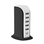 Click to open expanded view Joly Joy® 30W 5-Port USB Desktop Charger Multi-Port Intelligent Charging Station with Rubber Coating Finish Body for iPhone 6s Plus, iPad Air, Samsung Galaxy S6 Edge, Bluetooth Speaker (Black/Grey)